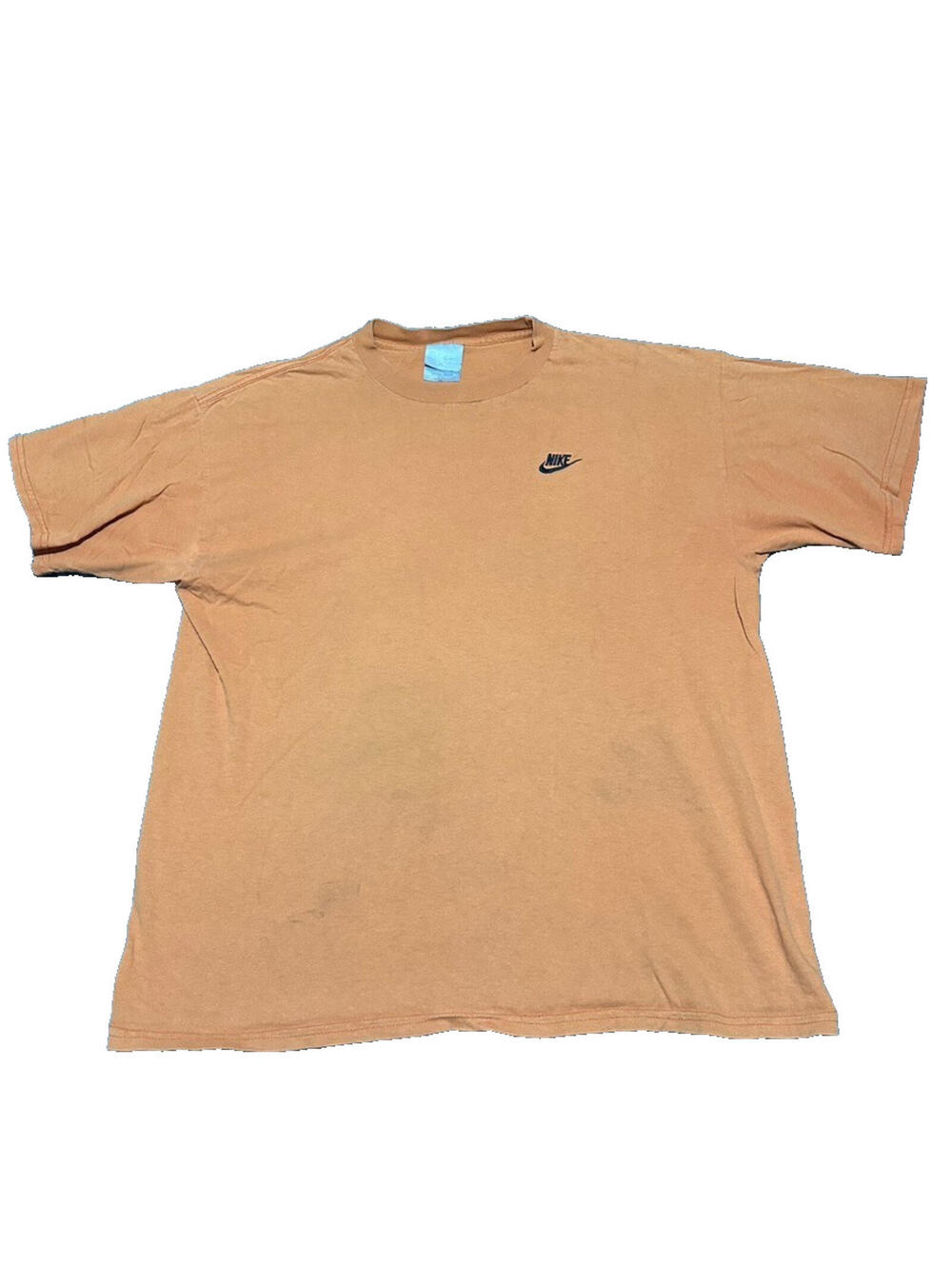 Nike Gray Tag Orange Shirt Black Spell Out Logo Swoosh Men XL Y2K Vintage
